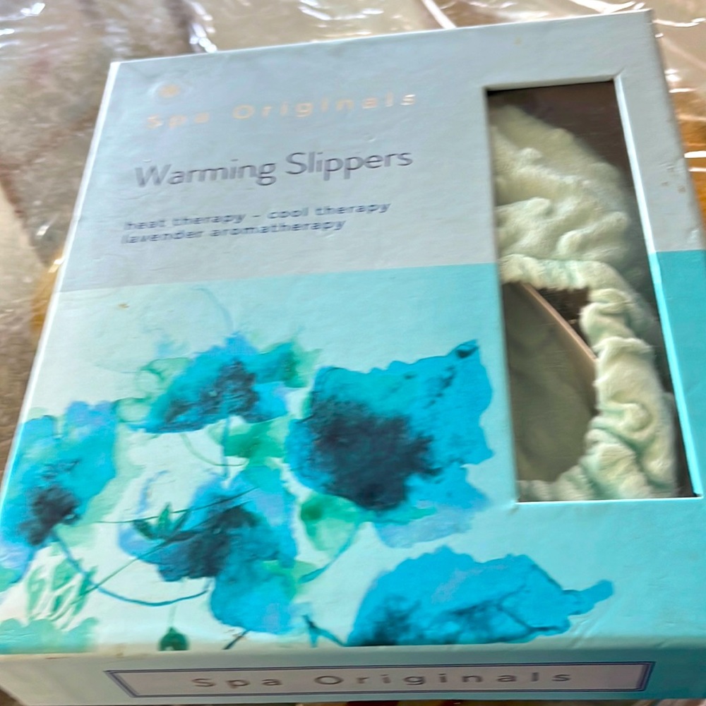 Spall original warming slippers heat therapy or cool therapy lavender aroma